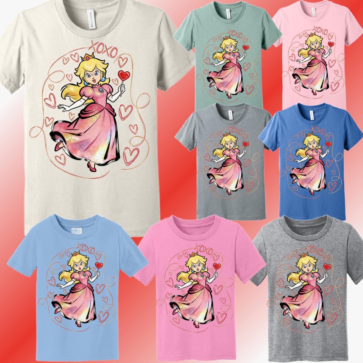 Valentines Day - Mar!o Princess Tee (Youth)