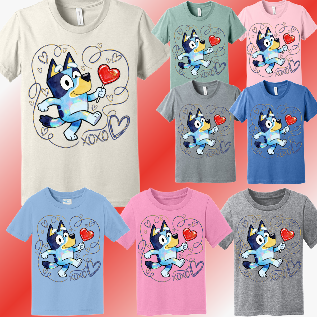 Valentines Day - Blue Dog Tee (Youth)