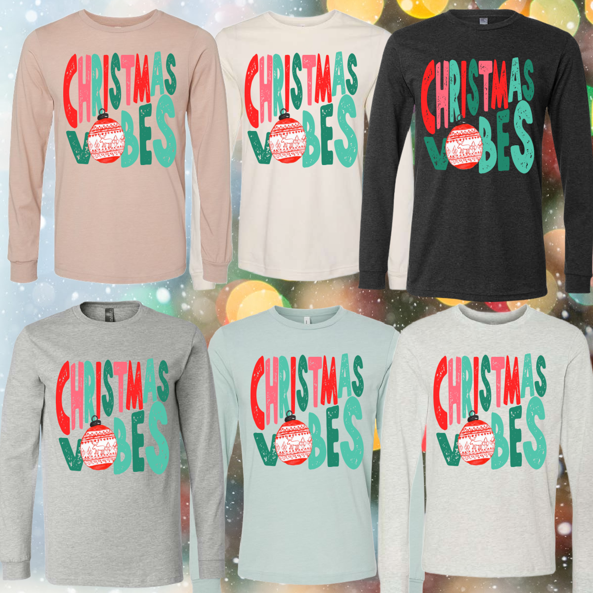 Christmas Vibes - Long Sleeve Tee