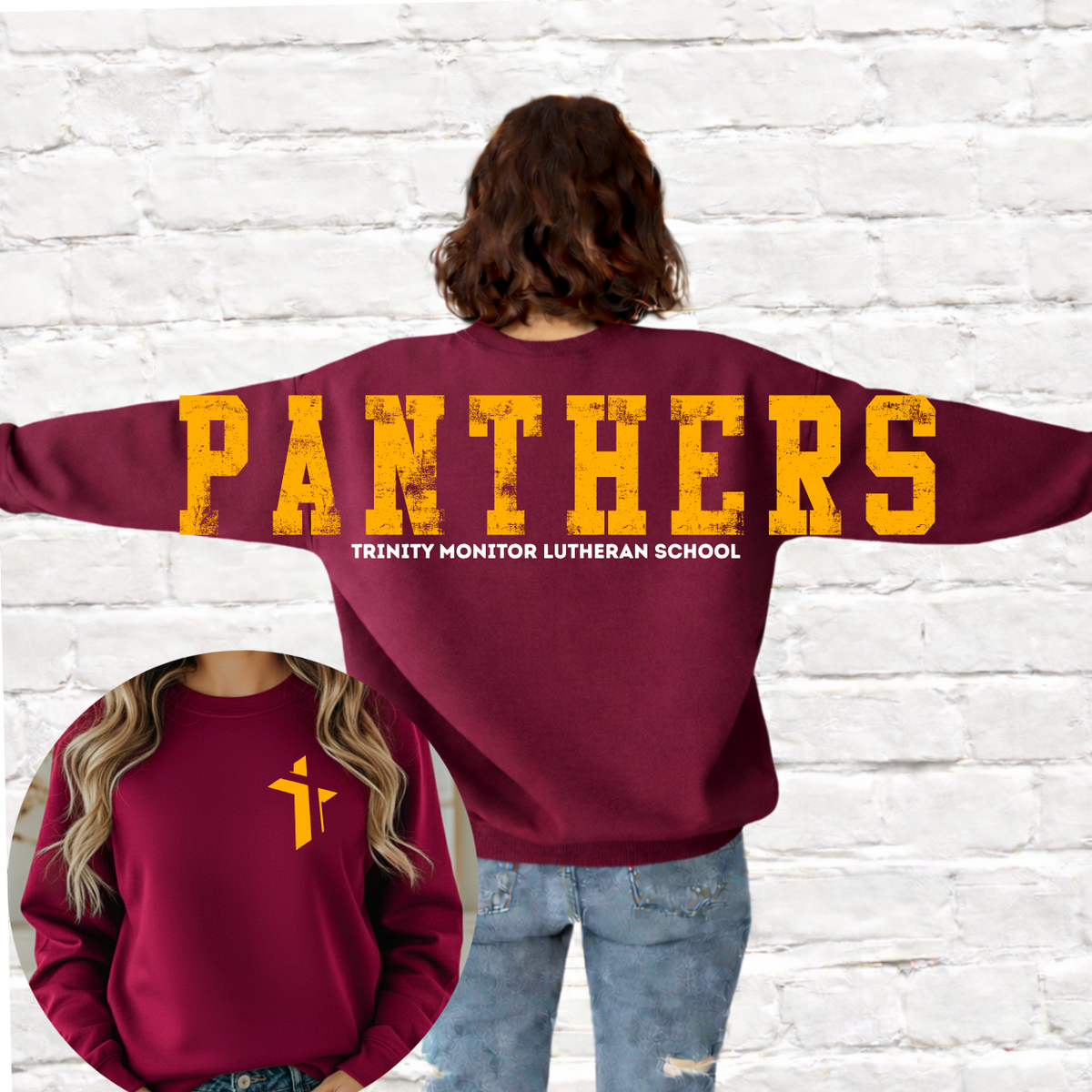 Trinity Monitor Panthers - Big Across The Back Crewneck (Youth & Adult)