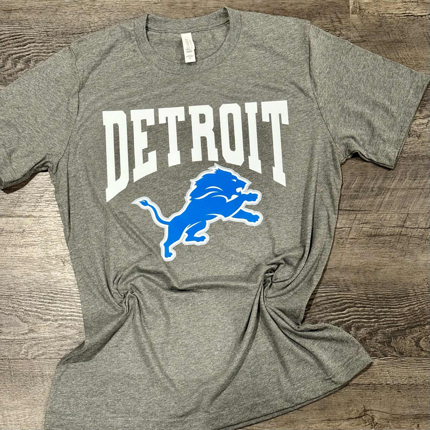 Ready To Ship - Detroit Football Warped Bella Tee