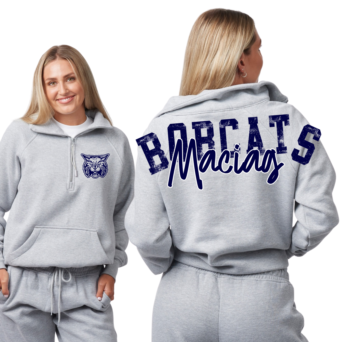 Bangor Bobcats Fundraiser - 1/4 Zip Crewneck (Youth & Adult)