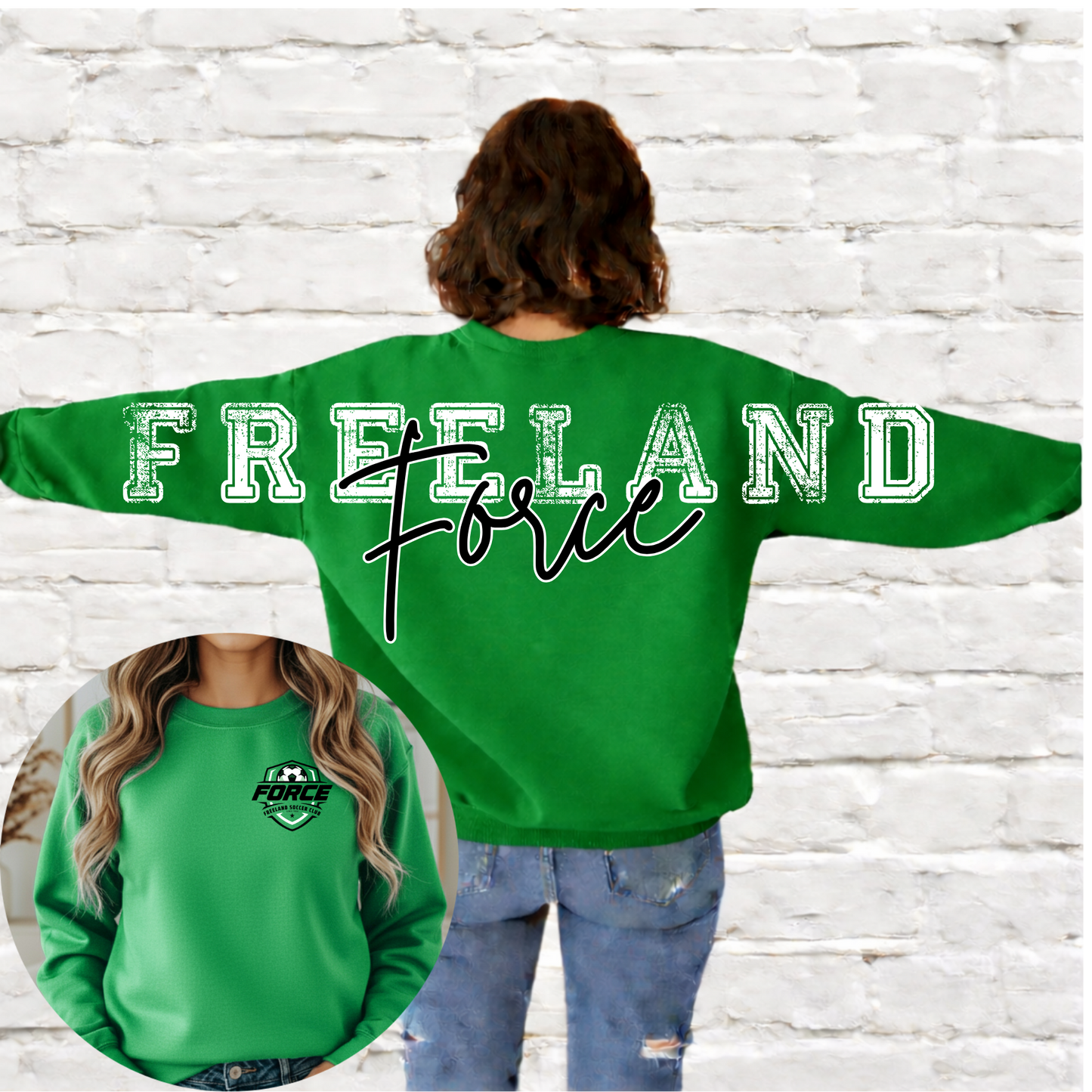 Freeland Force Soccer - Big Across The Back Crewneck