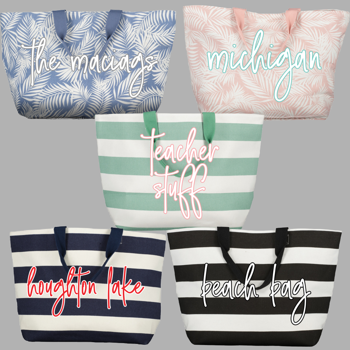 Oversized Cotton Canvas Totes - Customizable