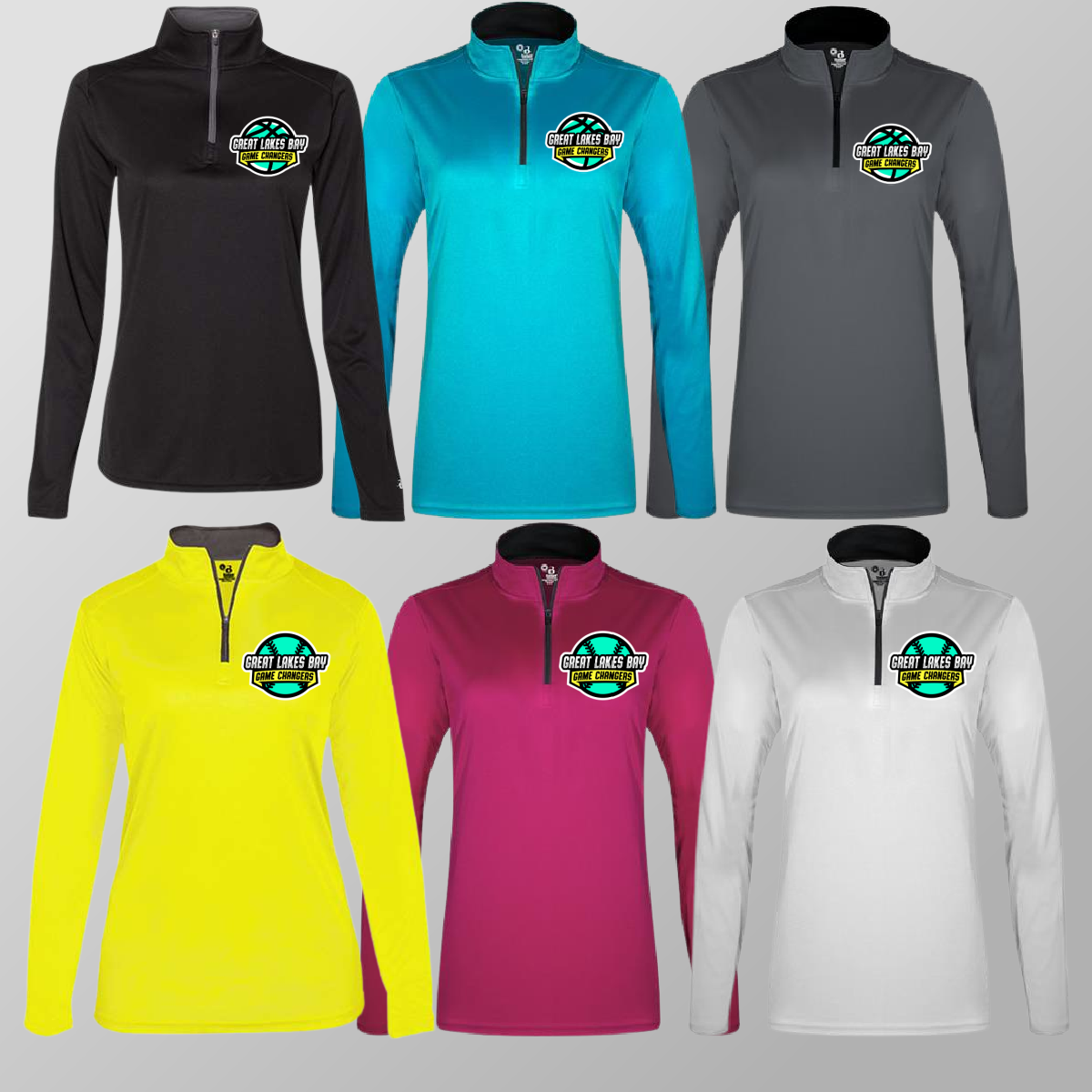 Great Lakes Bay Game Changers Basketball/Baseball - Ladies Performance Quarter Zip
