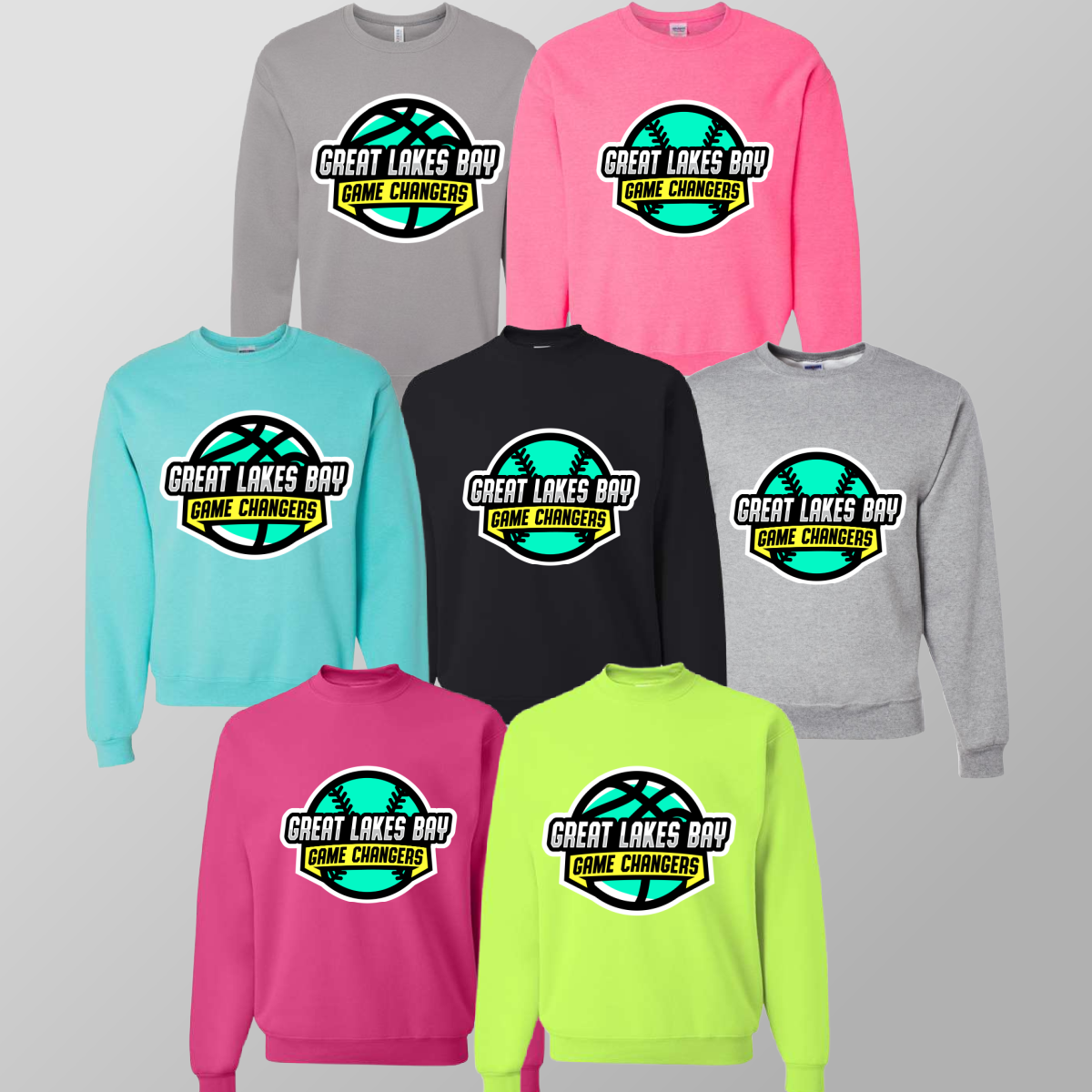 Great Lakes Bay Game Changers Basketball/Baseball - Unisex Crewneck Sweatshirt