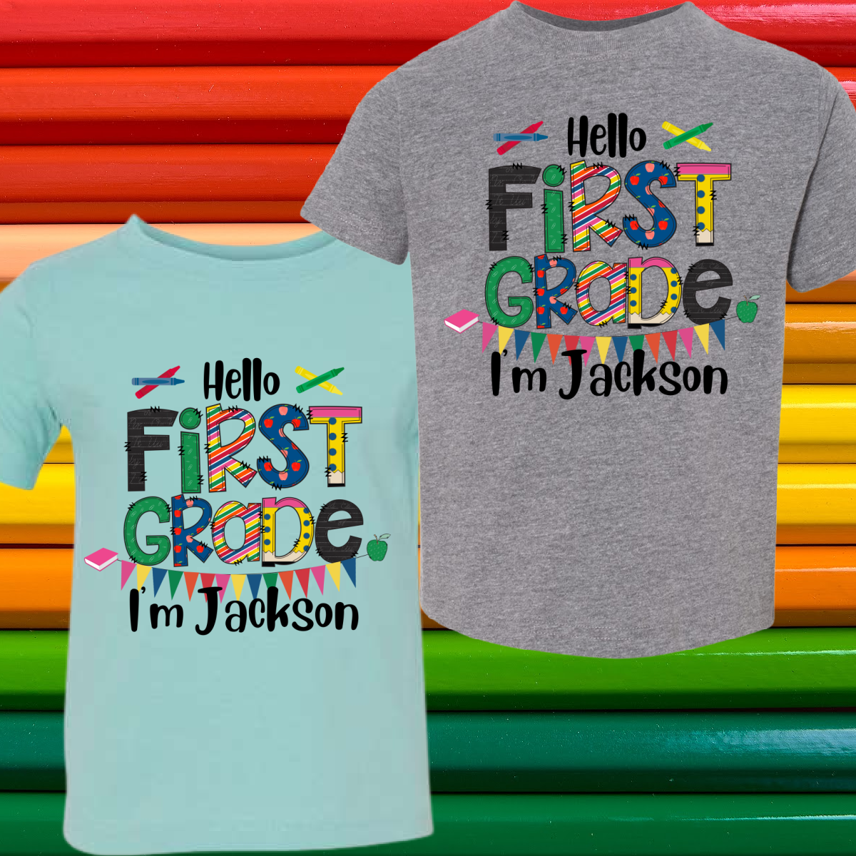 Hello! Personalized Grade Level Tee - MADE TO ORDER/TWO WEEKS