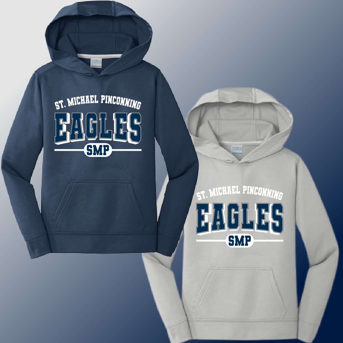 St. Michael Eagles Varsity Mascot Performance Hoodie Youth Adult Fat Bear Designs