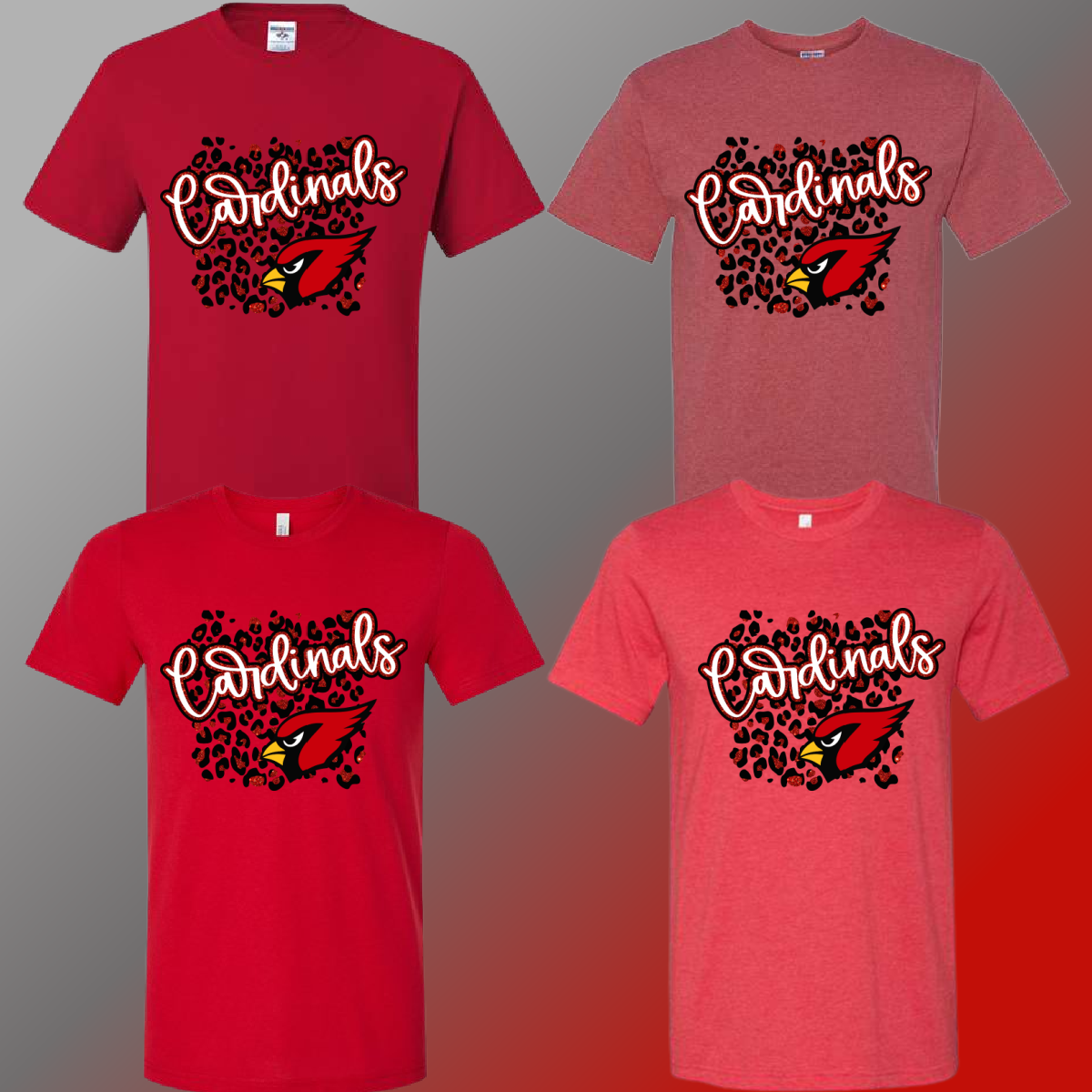 St. John Cardinals - Red Cheetah Tee (Short & Long Sleeve)