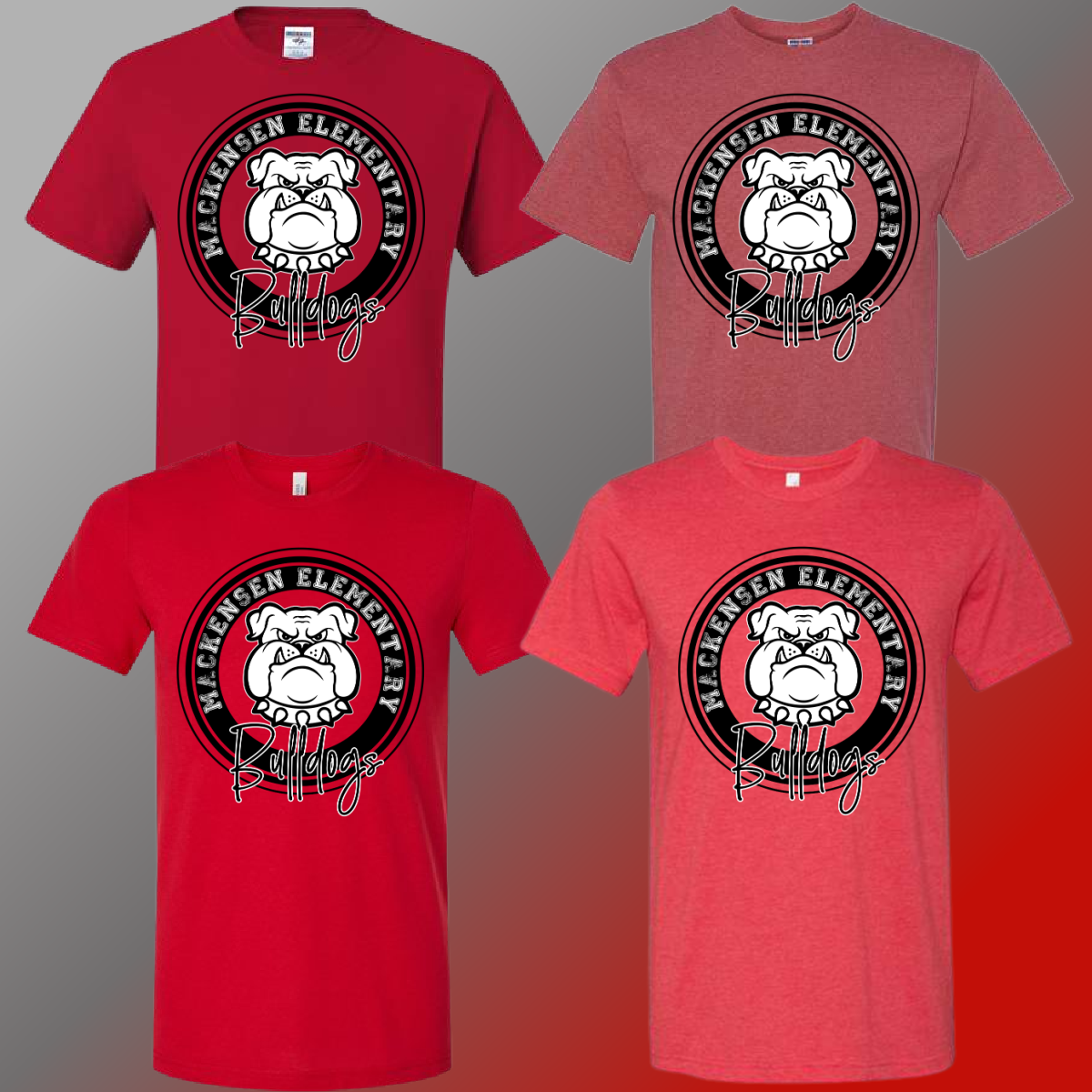 Mackensen Bulldogs - Round Logo Tee - MADE TO ORDER/TWO WEEKS