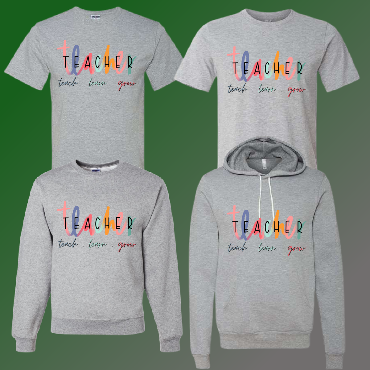 MacGregor Mustangs Teacher Tees - Option 3 - Athletic Gray