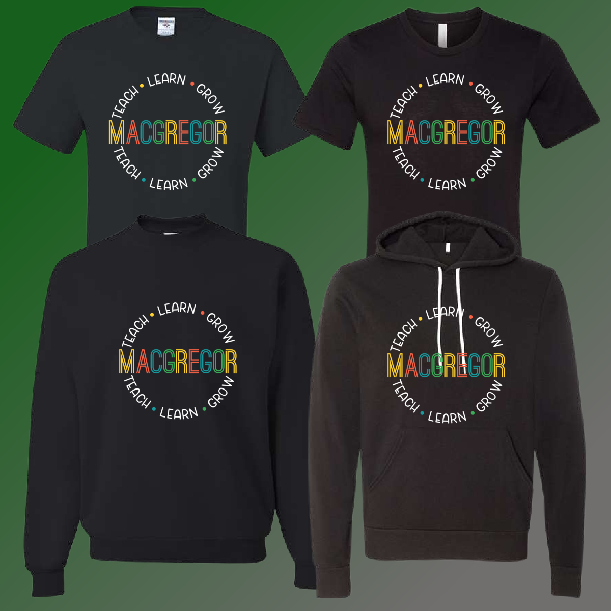 MacGregor Mustangs Teacher Tees - Option 2 - Black