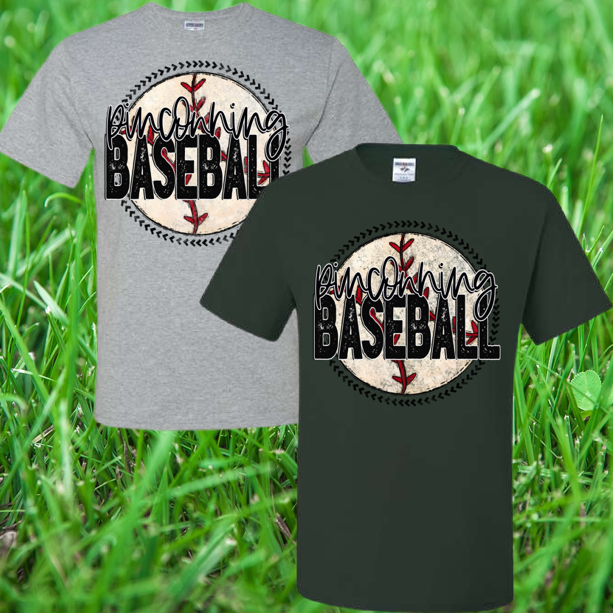Pinconning Baseball/Softball - Round Logo Basic Tee (Youth & Adult)