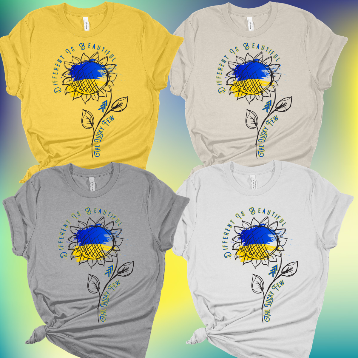 Different Is Beautiful Sunflower Tee (Adult)
