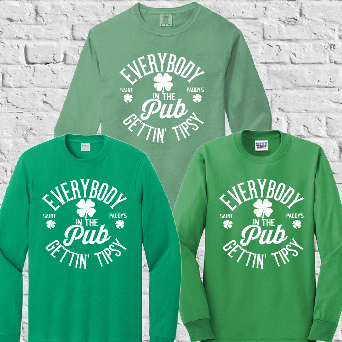 Everybody In The Pub Getting Tipsy (White Ink)