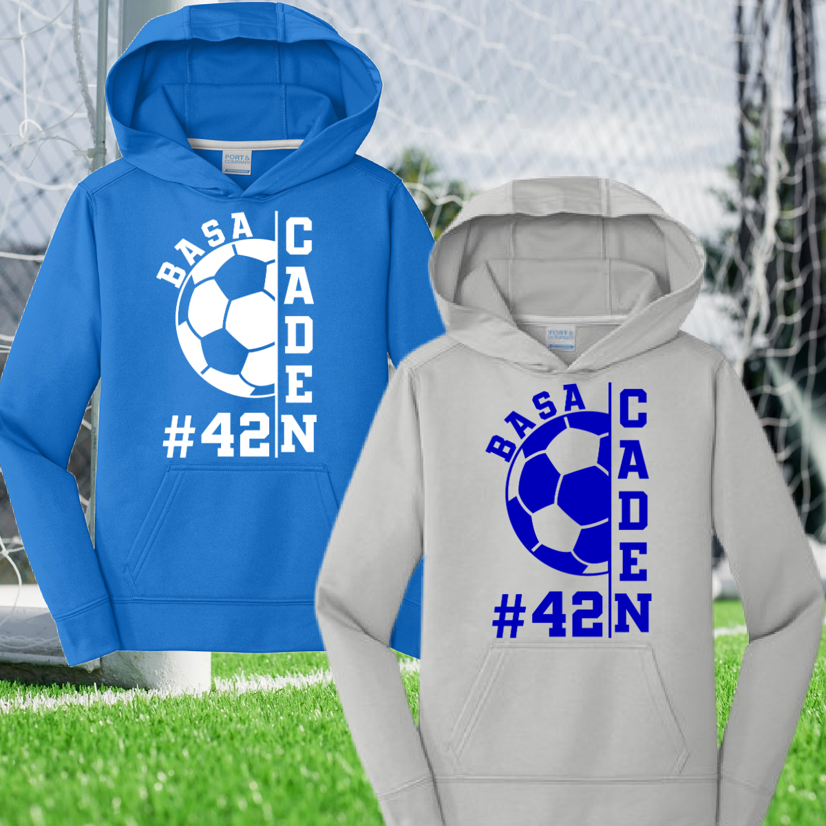 BASA Soccer - Half Ball Personalized Performance Hoodie (Youth & Adult)