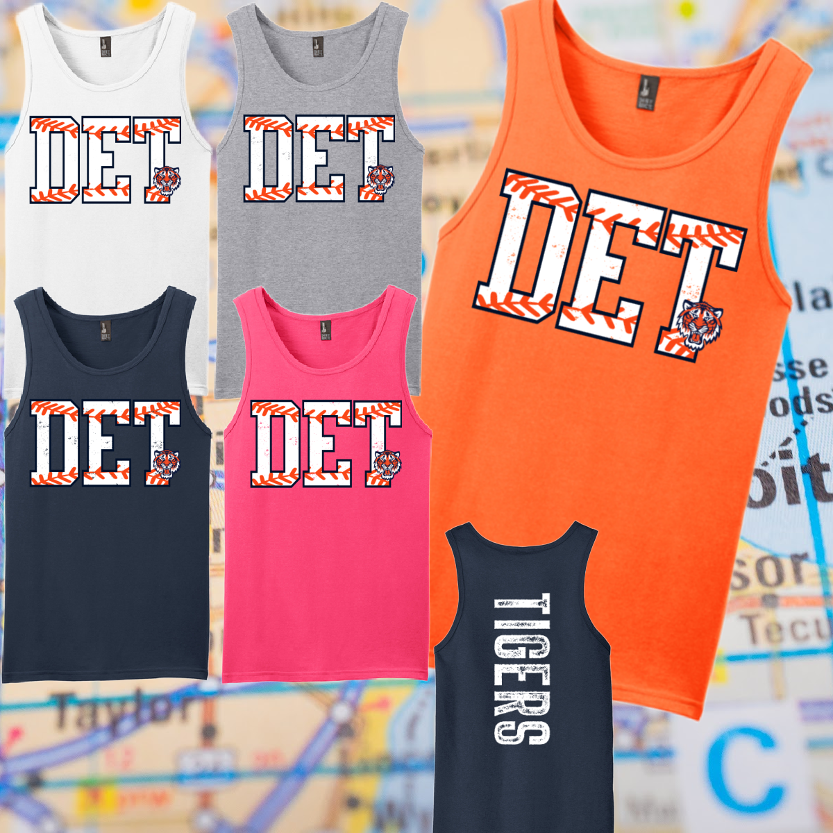Detroit Baseball D E T - Unisex Tank