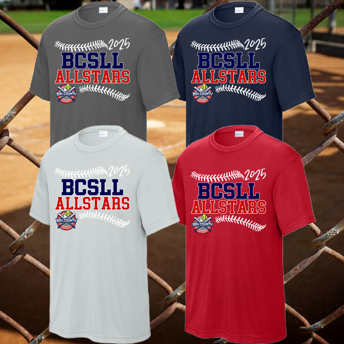 BCSLL - Stitches Performance Tee (Youth, Adult & Tall)