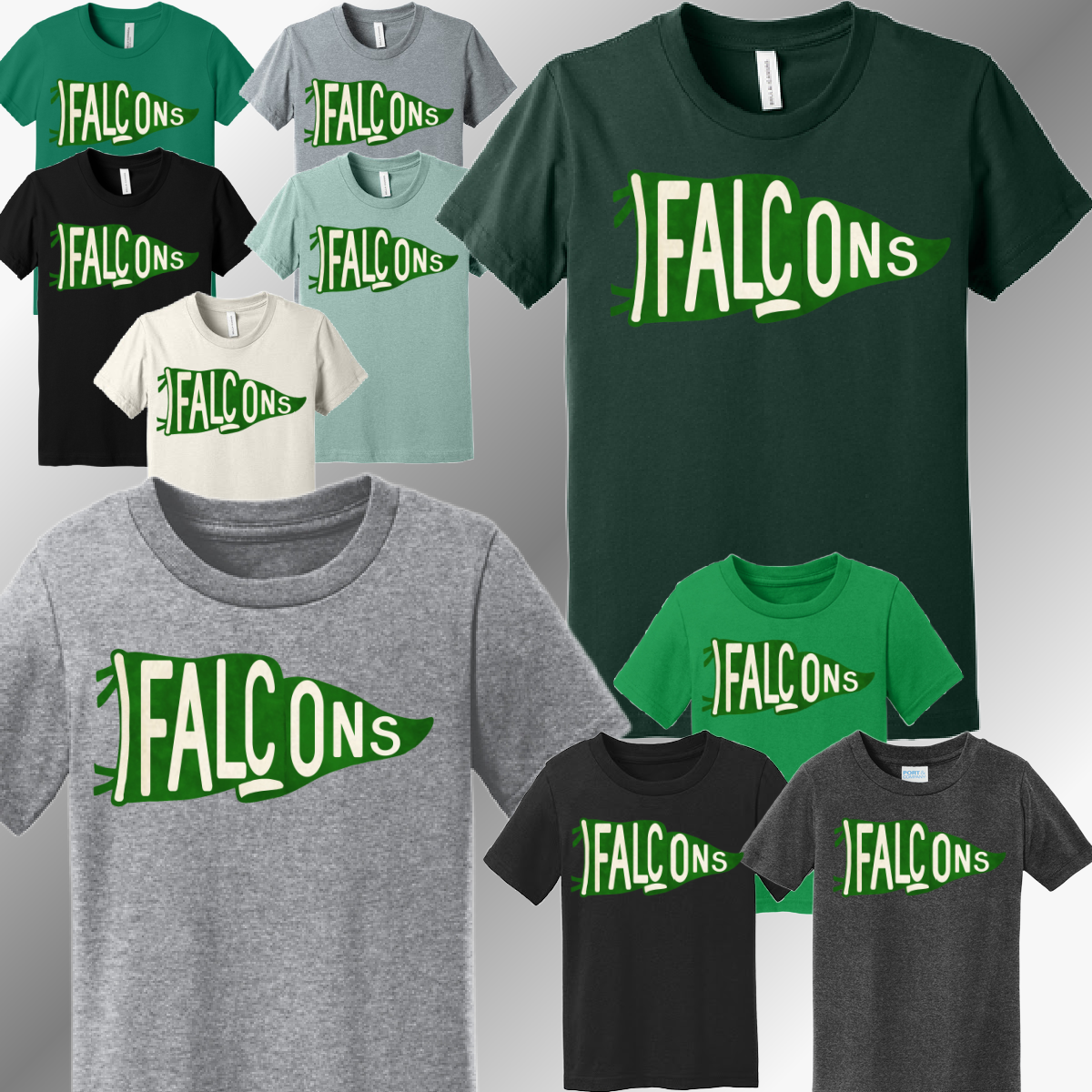 Freeland Falcons - Pennant Flag Tee (Youth)