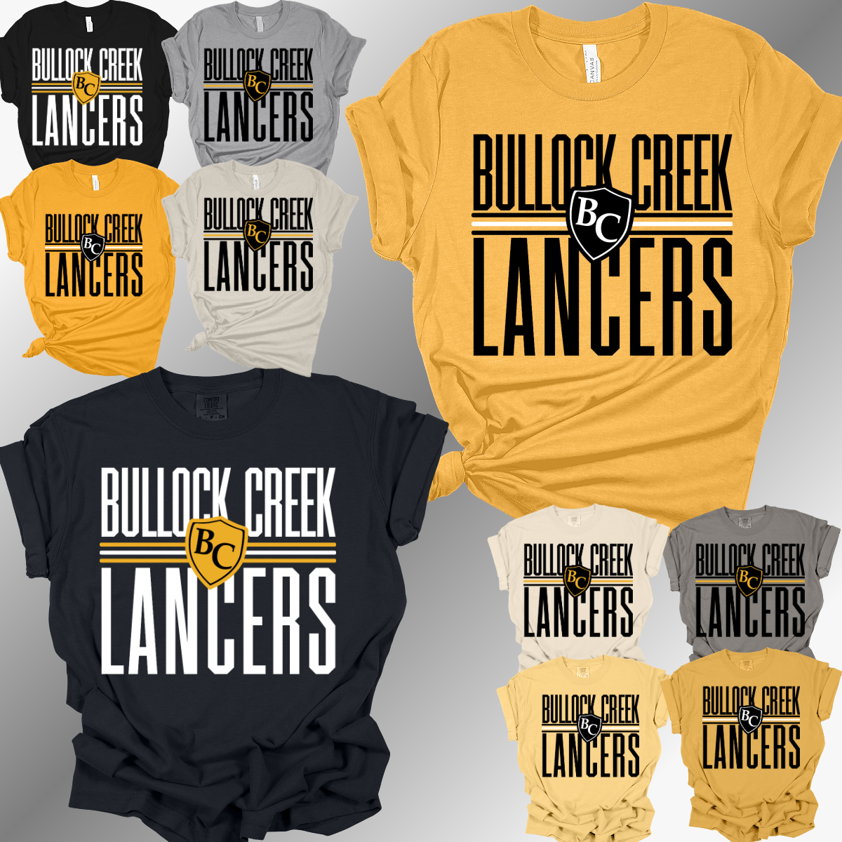 Bullock Creek Lancers - School Name Tee You Choose the School (Adult)