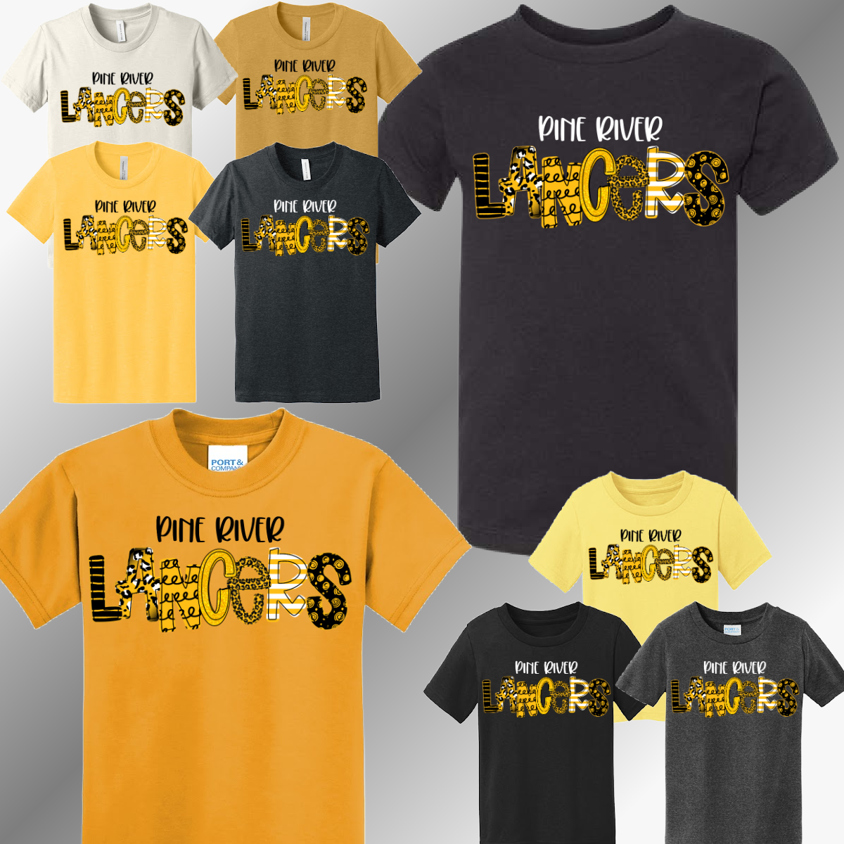 Bullock Creek Lancers - Spirit Font Tee You Choose the School (Youth)