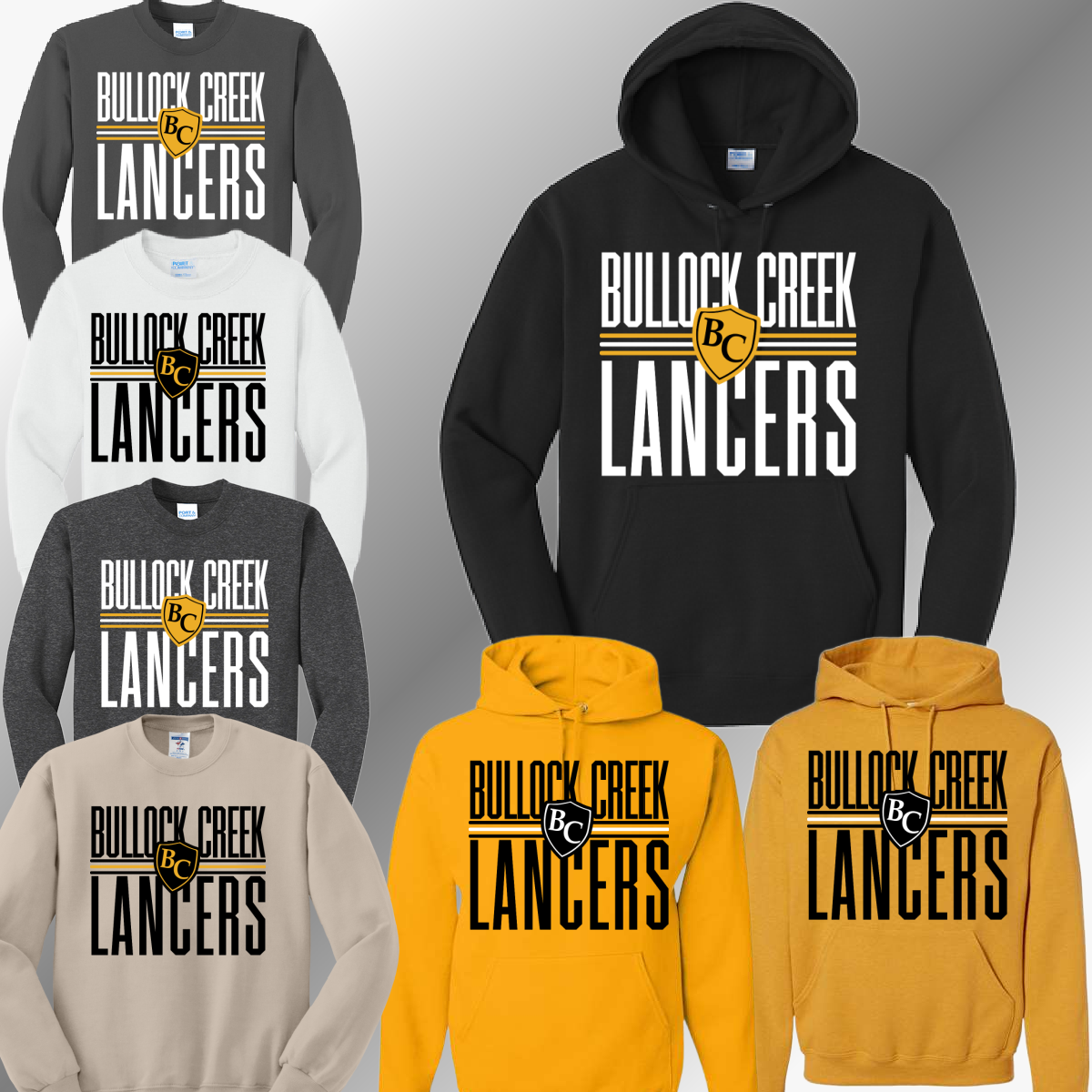 Bullock Creek Lancers - School Name You Choose The School Basic Sweatshirt (Adult)