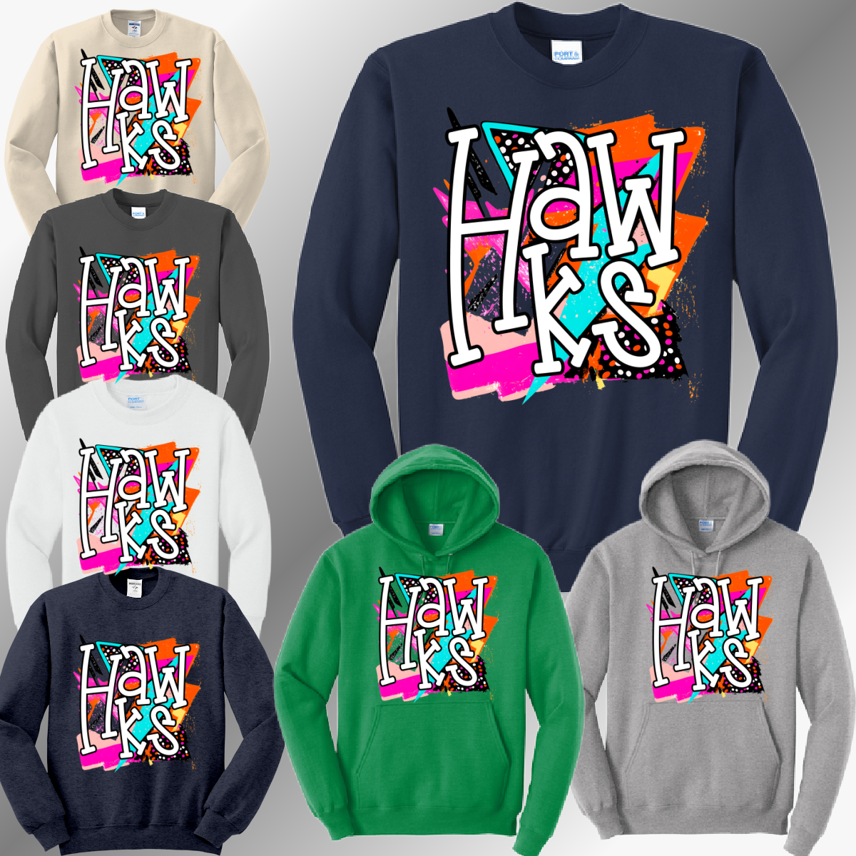 Heritage Hawks - 80s Spirit Basic Sweatshirt (Adult)