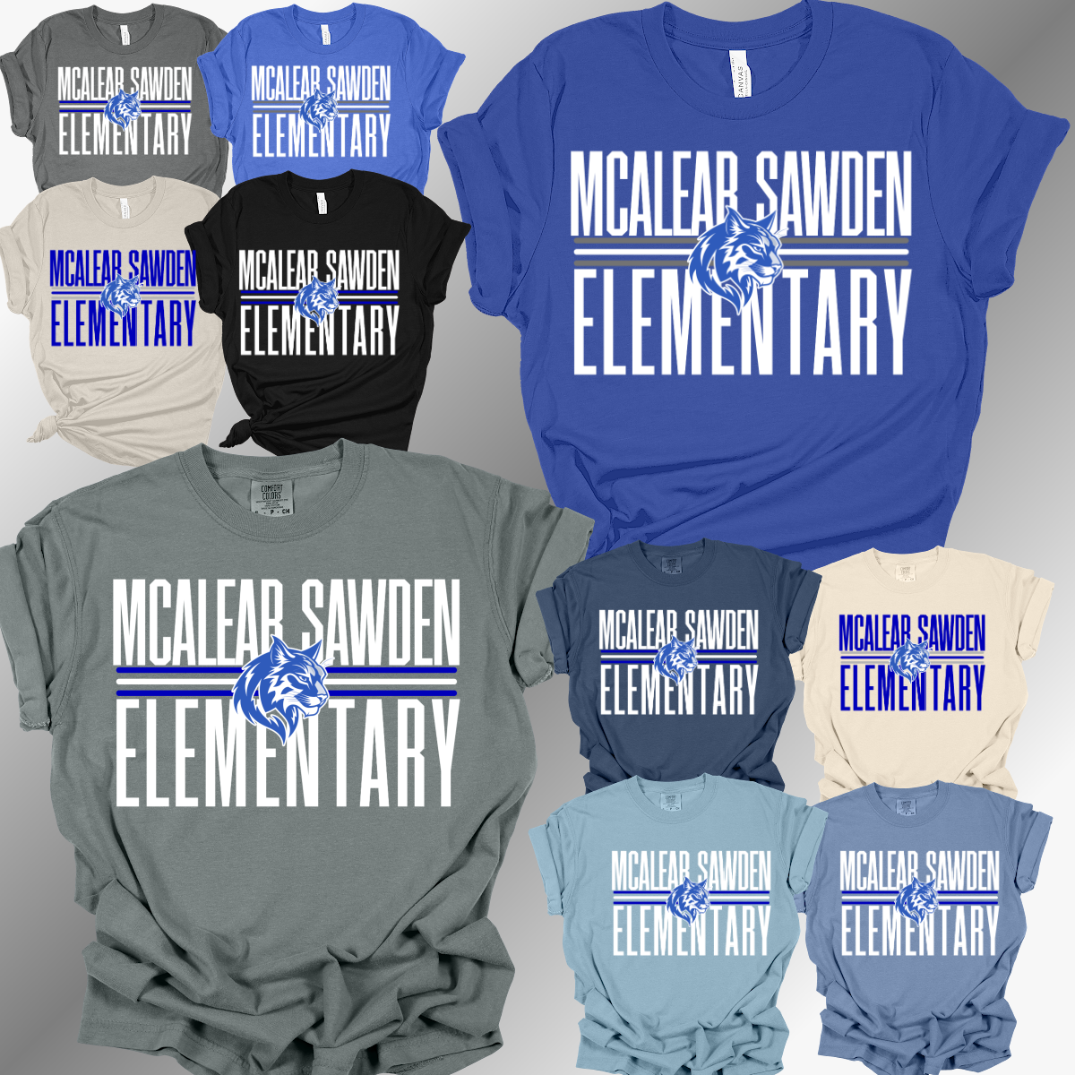 McAlear Sawden Bobcats - School Name Tee (Adult)