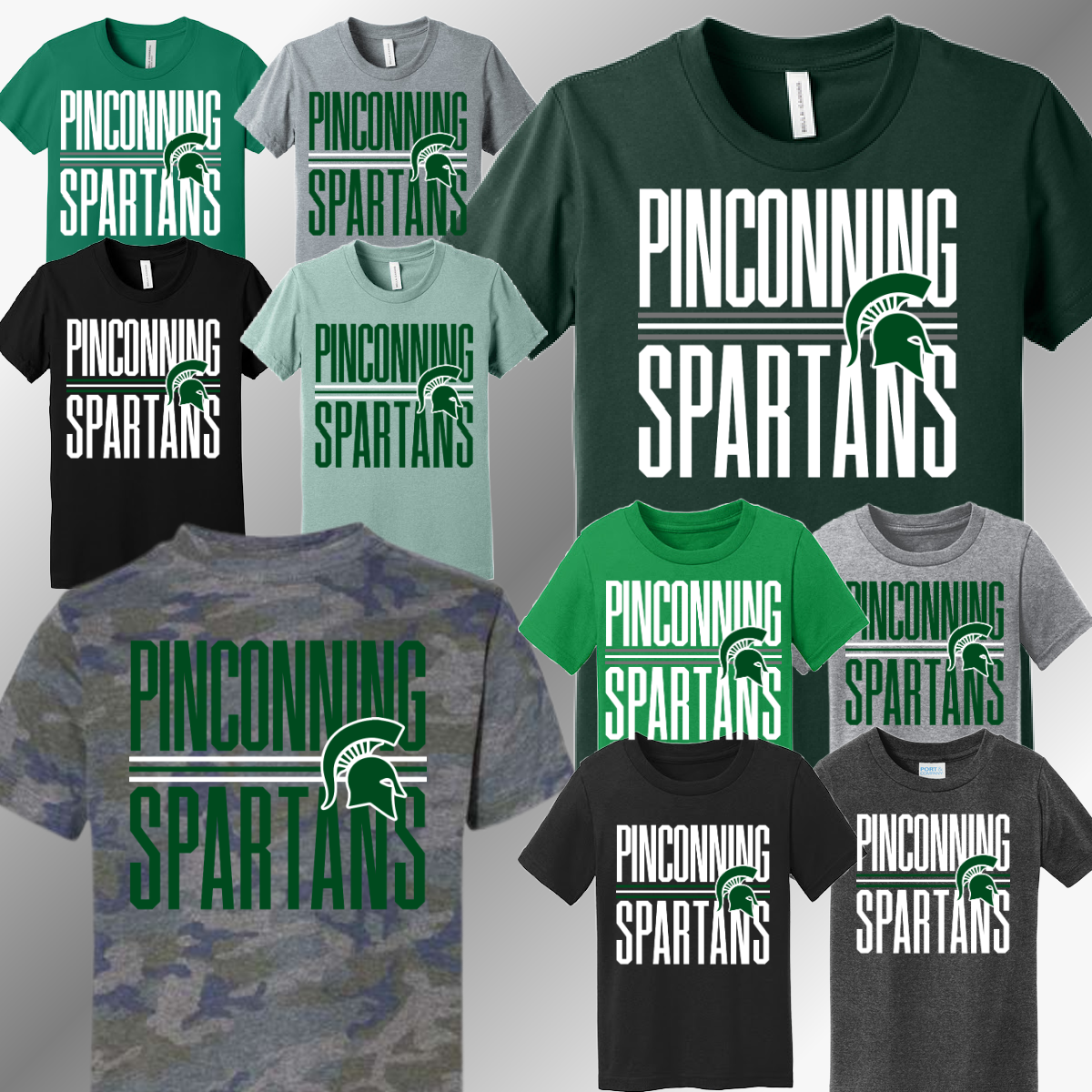 Pinconning Spartans - School Name Tee (Youth)