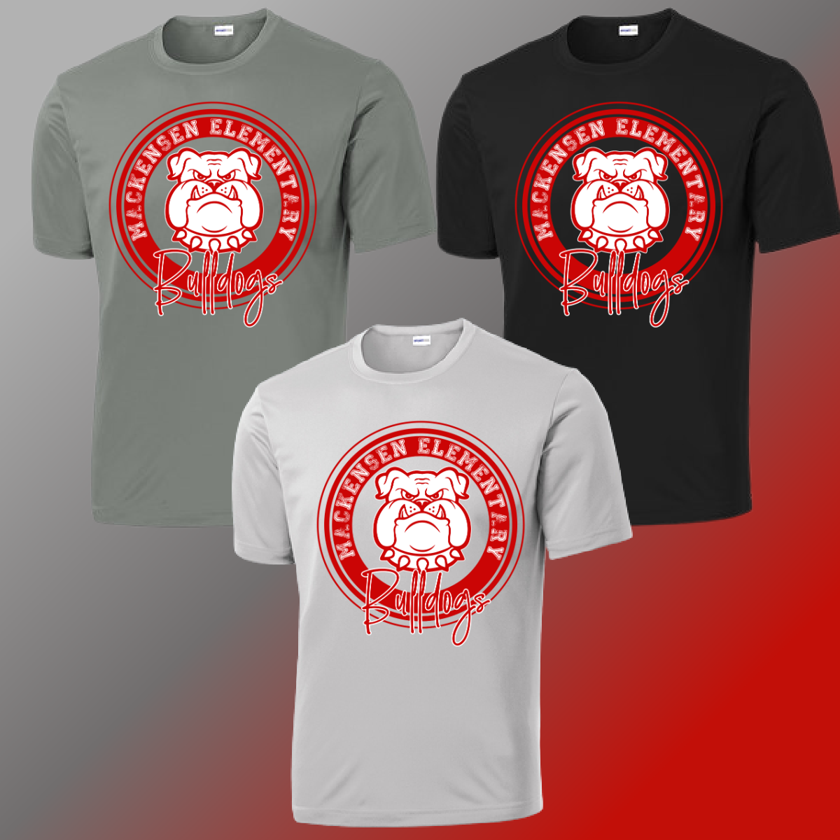 Mackensen Bulldogs - Round Logo Performance Tee - MADE TO ORDER/TWO WEEKS