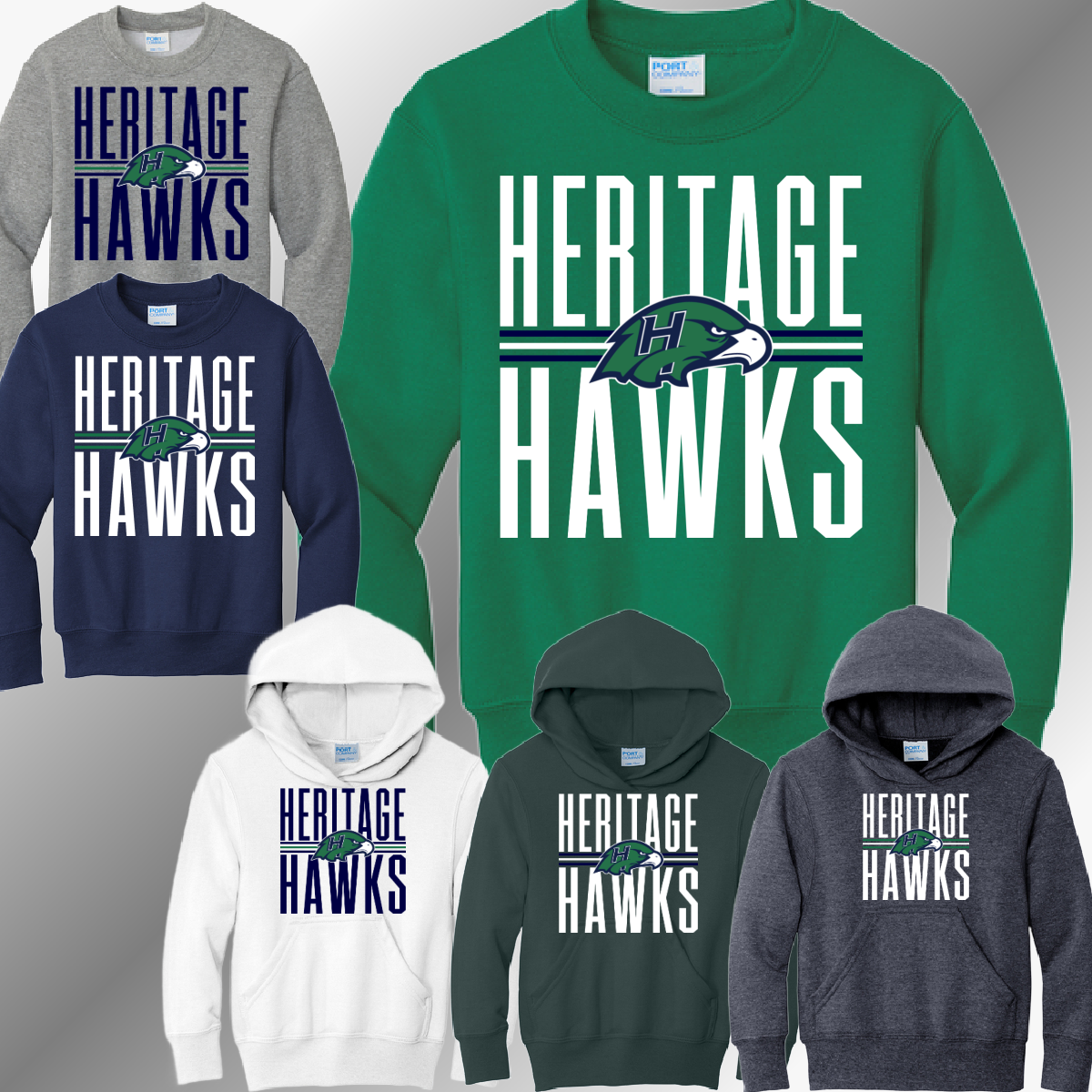 Heritage Hawks - School Name Sweatshirt (Youth)