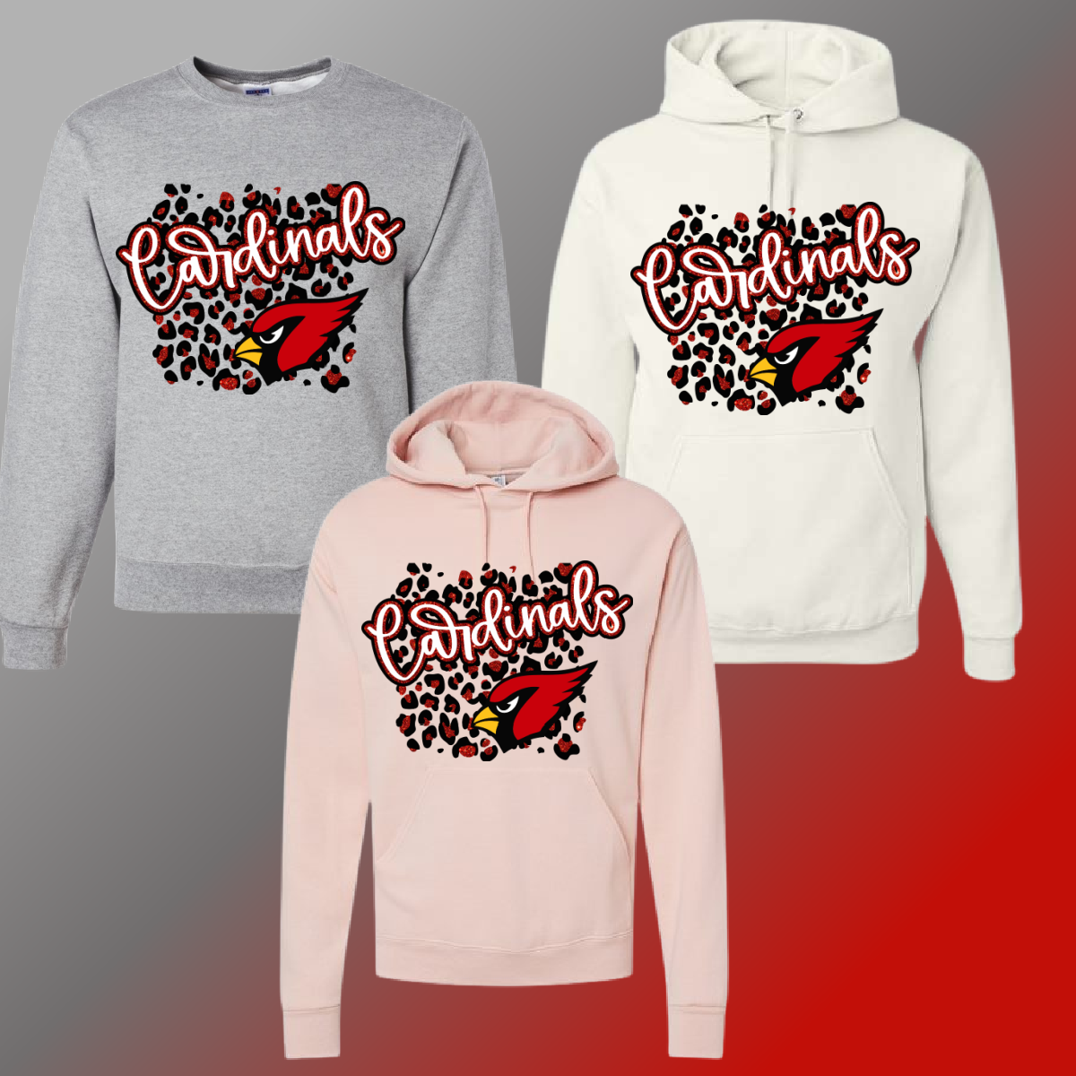 St. John Cardinals - Cheetah Basic Sweatshirt