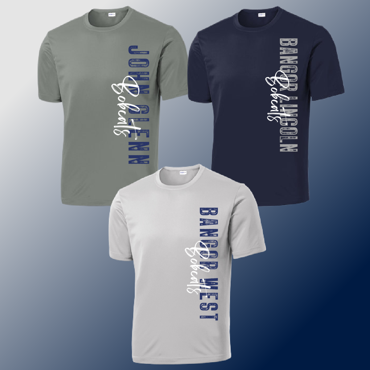 Bobcats - Vertical Dri-Fit Tee (YOU CHOOSE THE SCHOOL!)