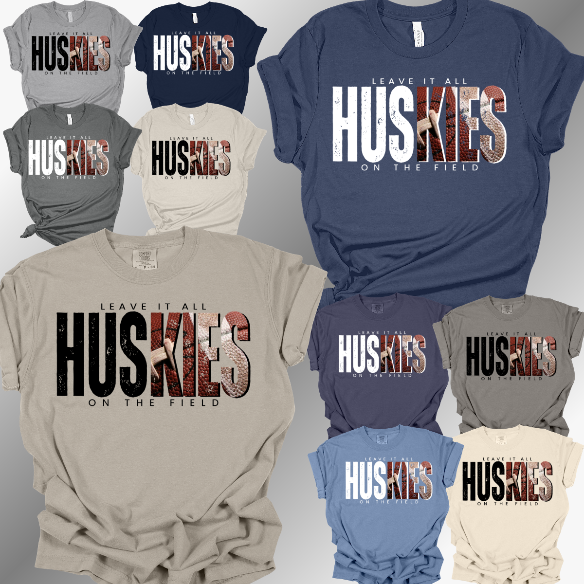 Hemlock Huskies - Leave It All On The Field Football Tee (Adult)