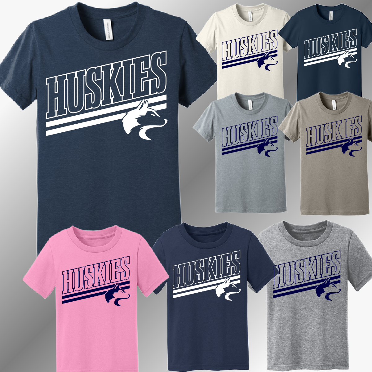 Hemlock Huskies - Angled Mascot Tee (Youth)