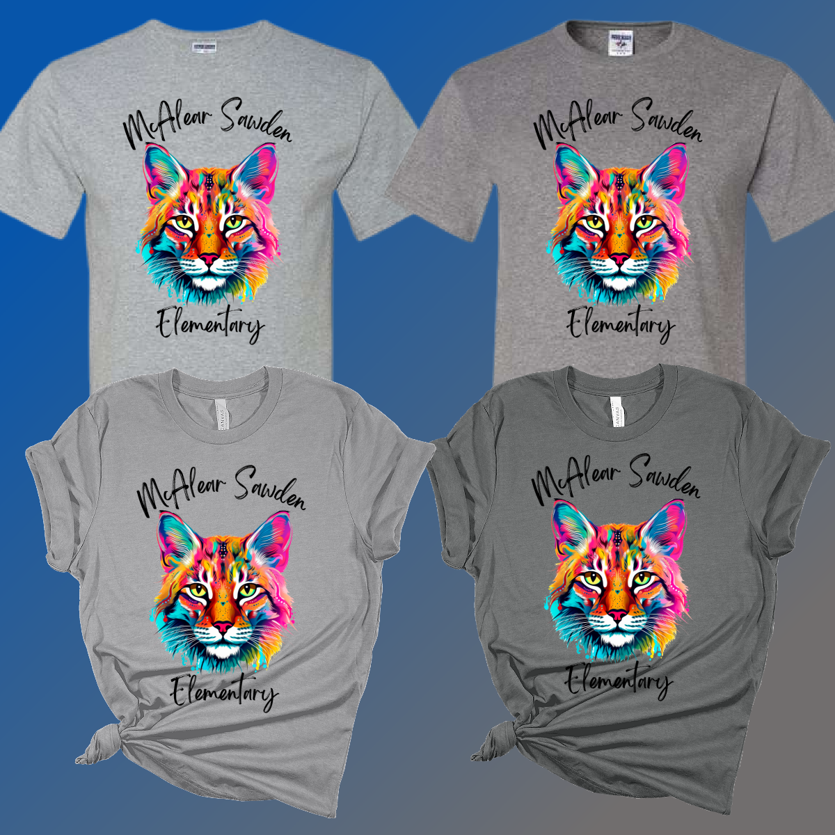 McAlear Sawden Bobcats - Watercolor Sleeve Tee