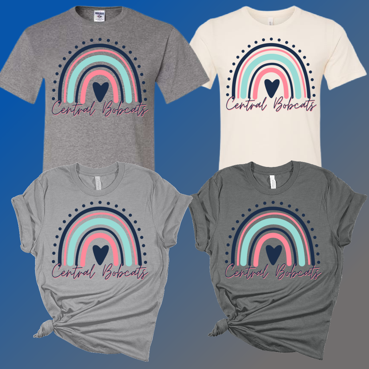 Bangor Central Bobcats - Rainbow Tee