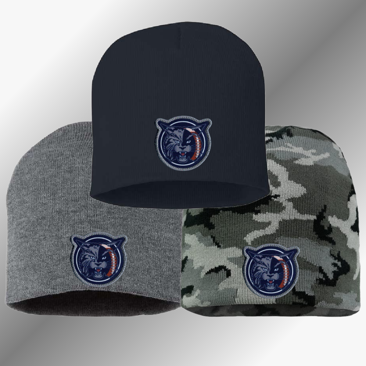 Bobcat Football - 8" Beanie Hat