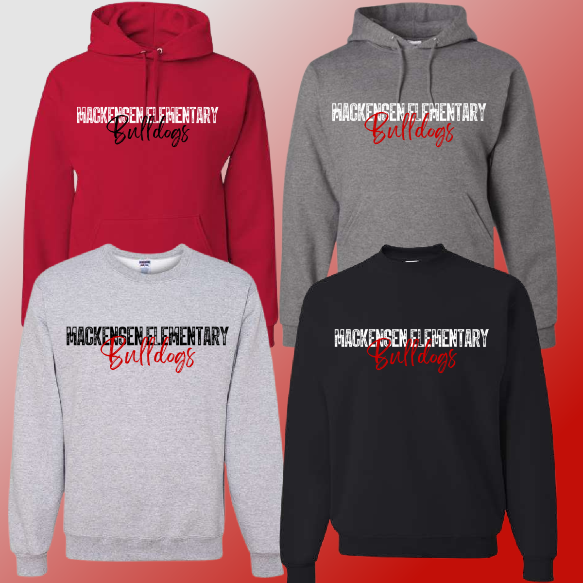 Mackensen Bulldogs - Simple Stamped Basic Sweatshirt - MADE TO ORDER/TWO WEEKS