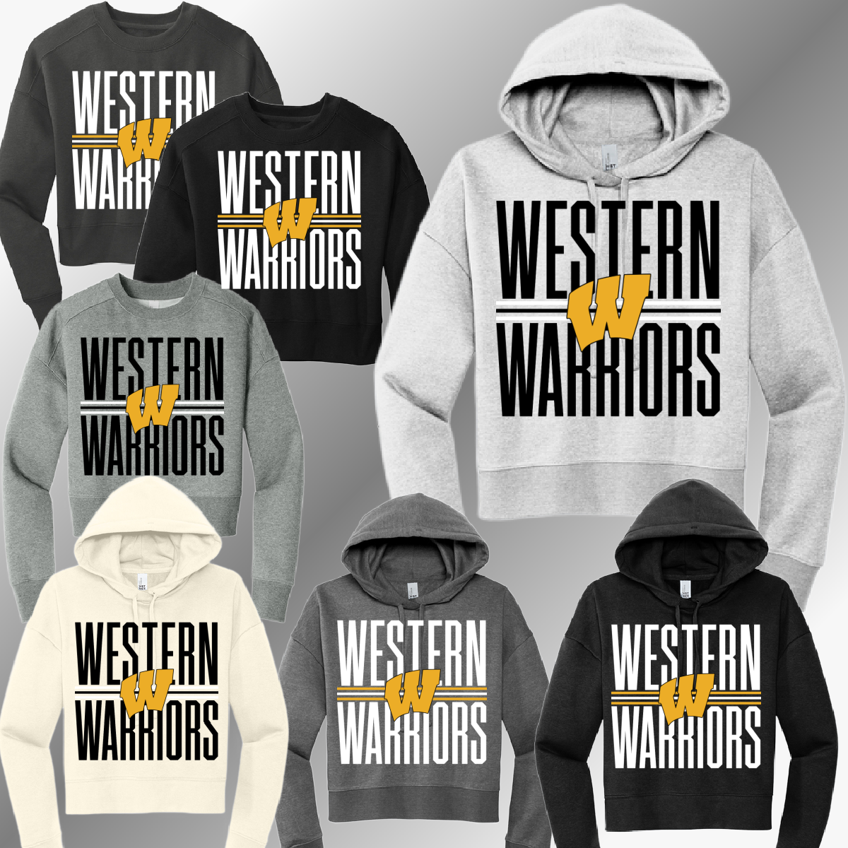 Western Warriors - School Name Cropped Sweatshirt (Adult)