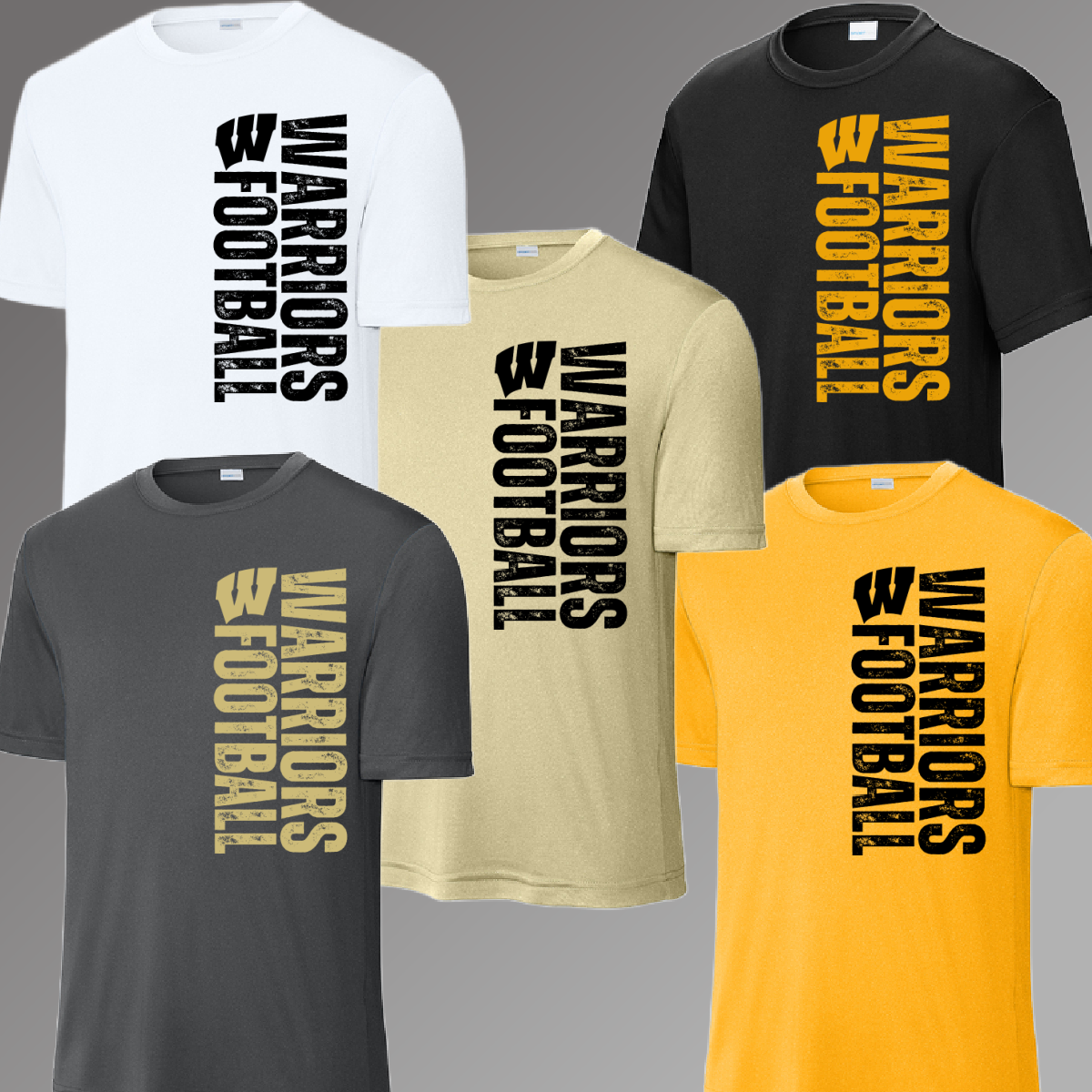 Western Warriors - Football Vertical Wording Dri Fit Tee (Adult)