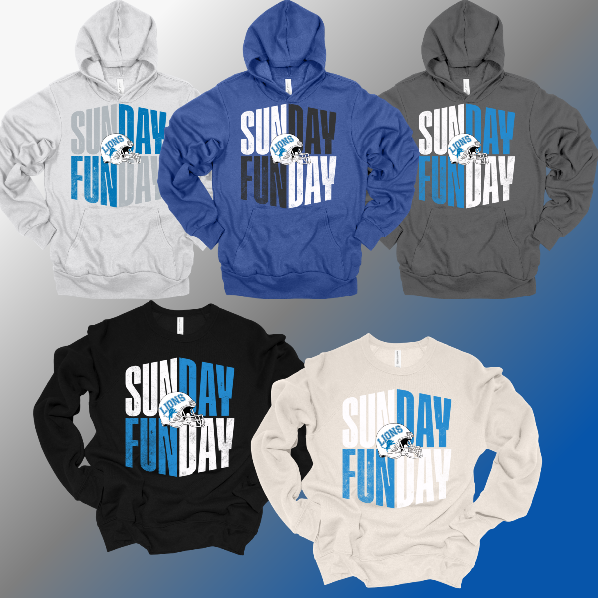 Detroit Football Sunday Funday - Premium Sweatshirt (Adult)