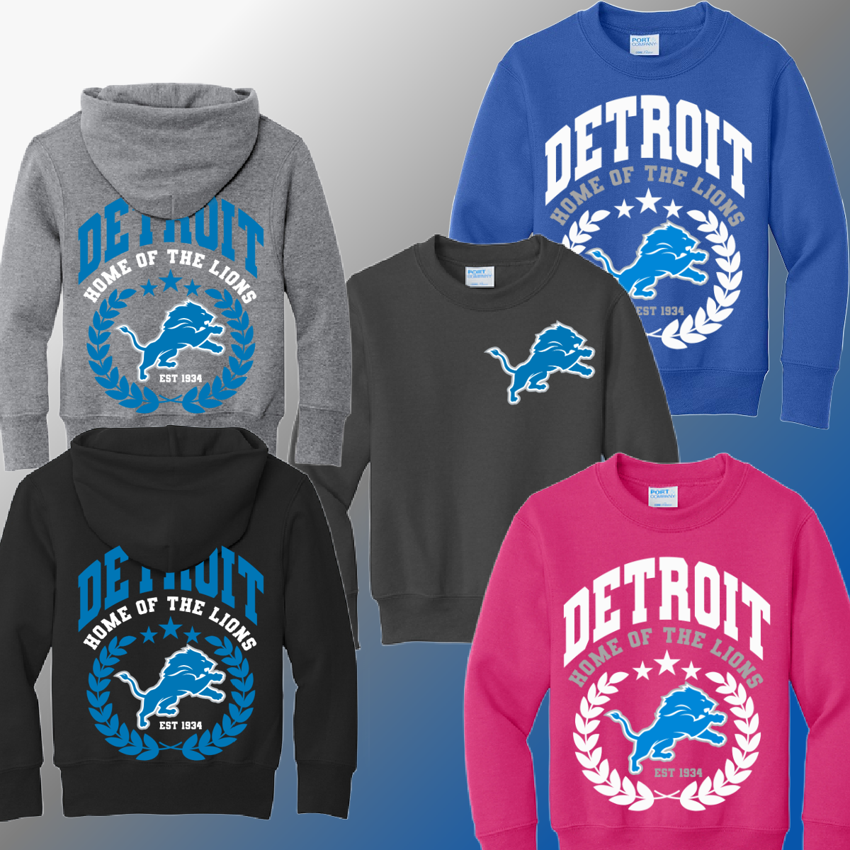 Detroit Football Home Of The - Youth Sweatshirt