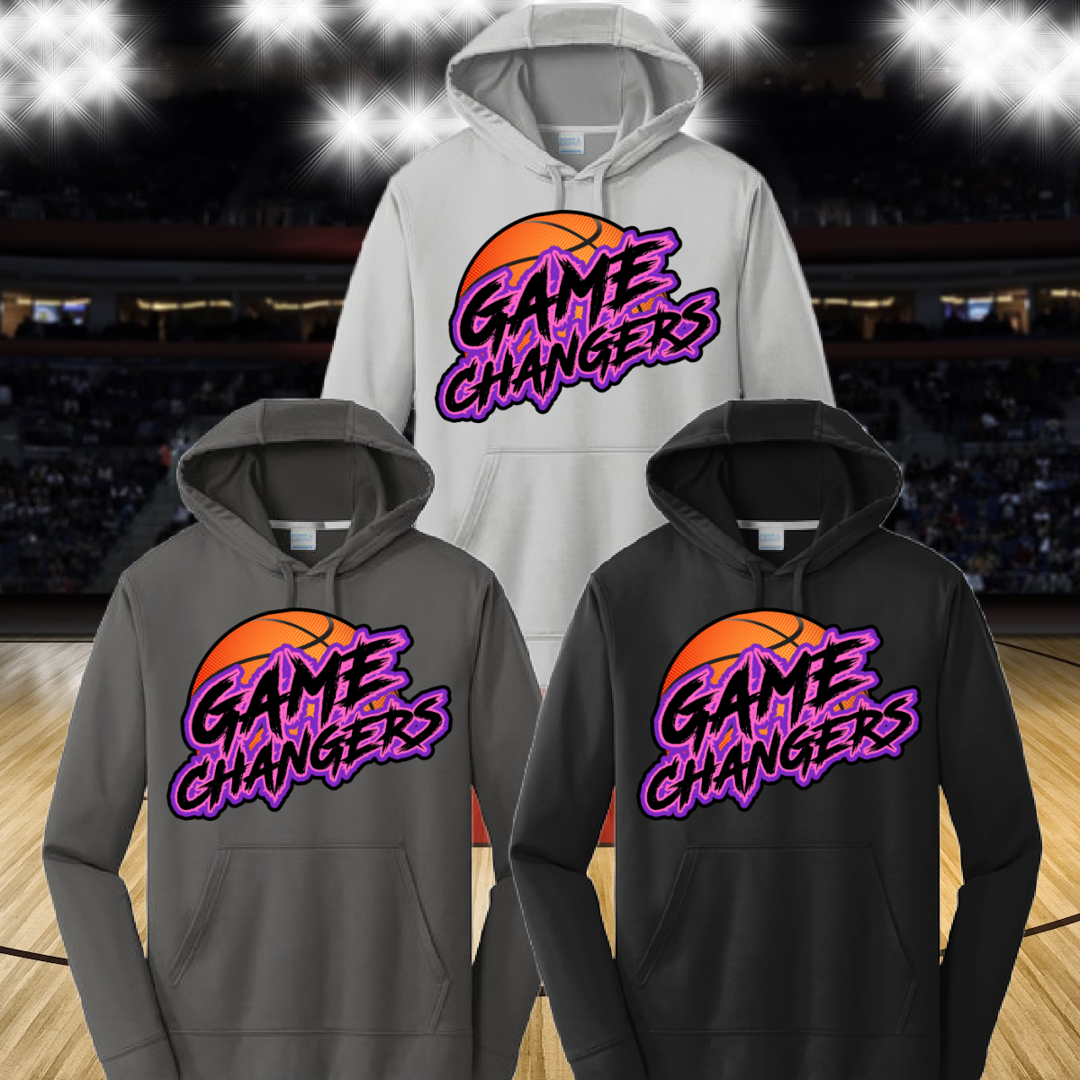 GLB Game Changers - Graffiti Basketball Dri Fit Hoodie (Youth & Adult)