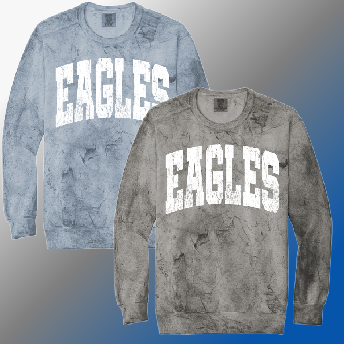 AACS Eagles - Grunge Font Color Blast Crewneck (Adult)