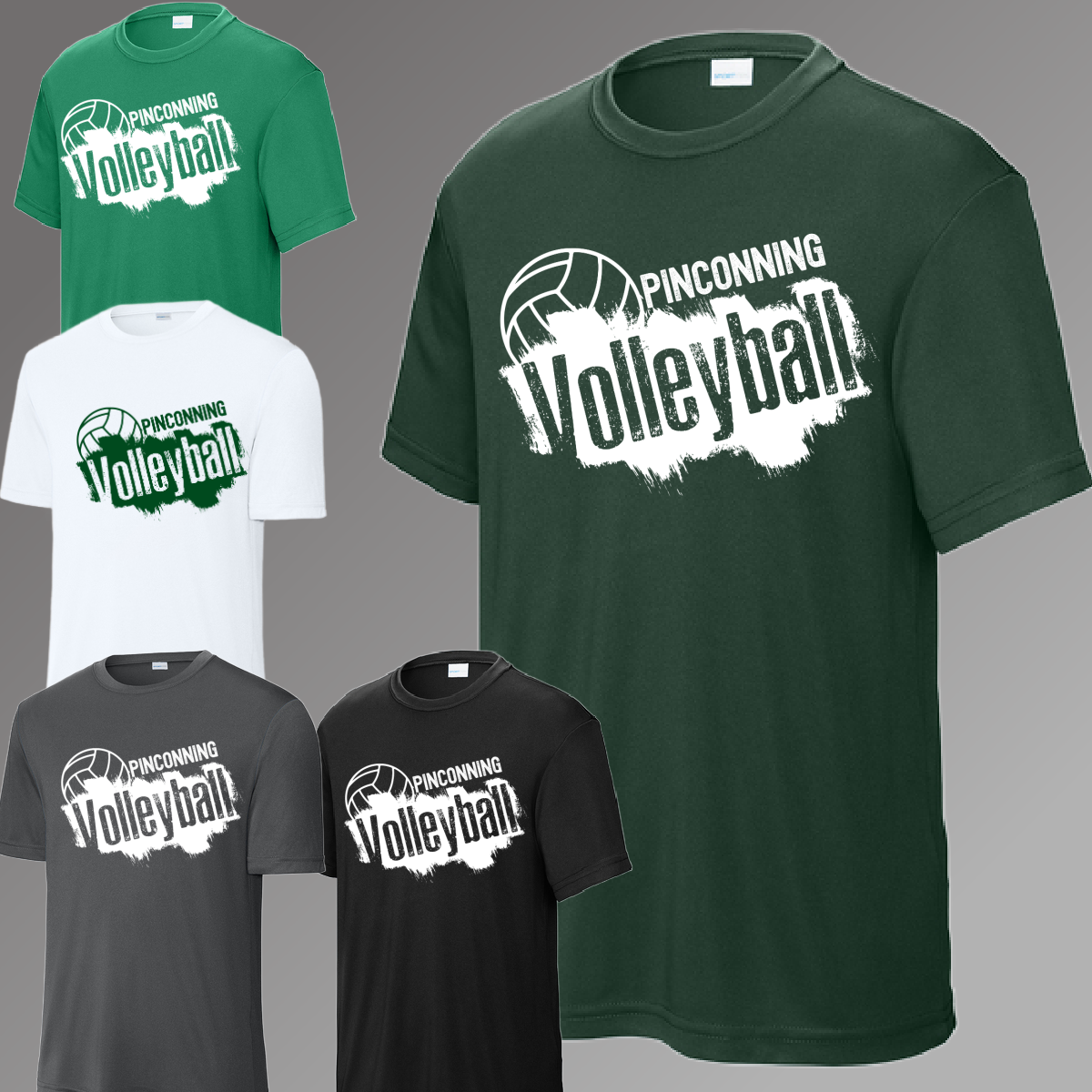 Pinconning Spartans - Distressed Volleyball Performance Tee (Youth)