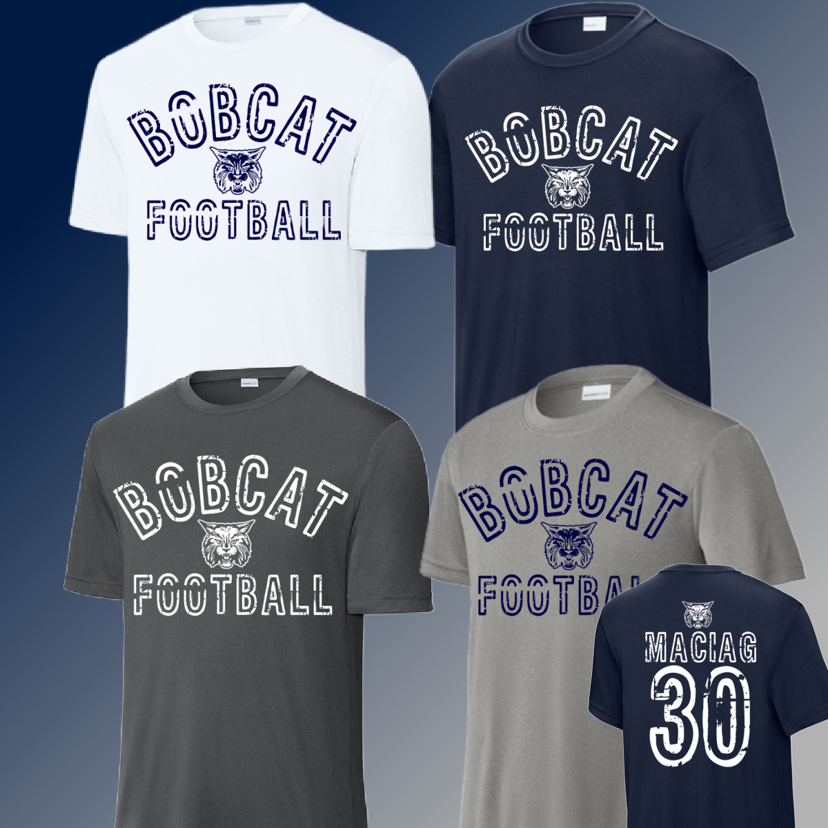 Bobcat Football - Dri Fit Tee (Youth & Adult)