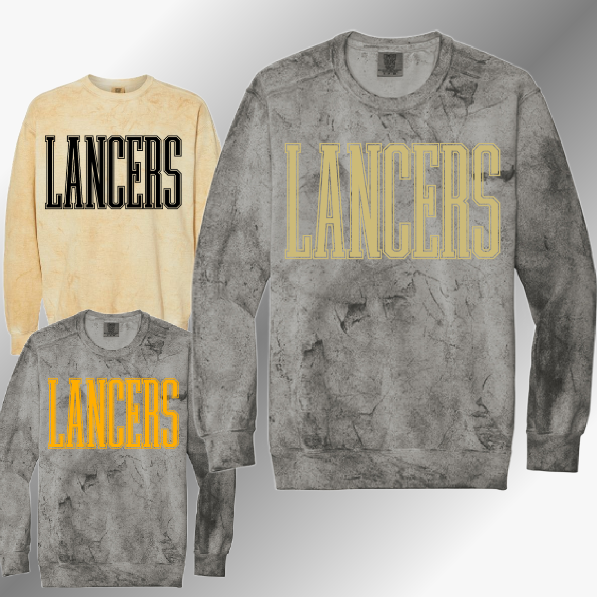 Bullock Creek Lancers - Tall Font Color Blast Crewneck (Adult)