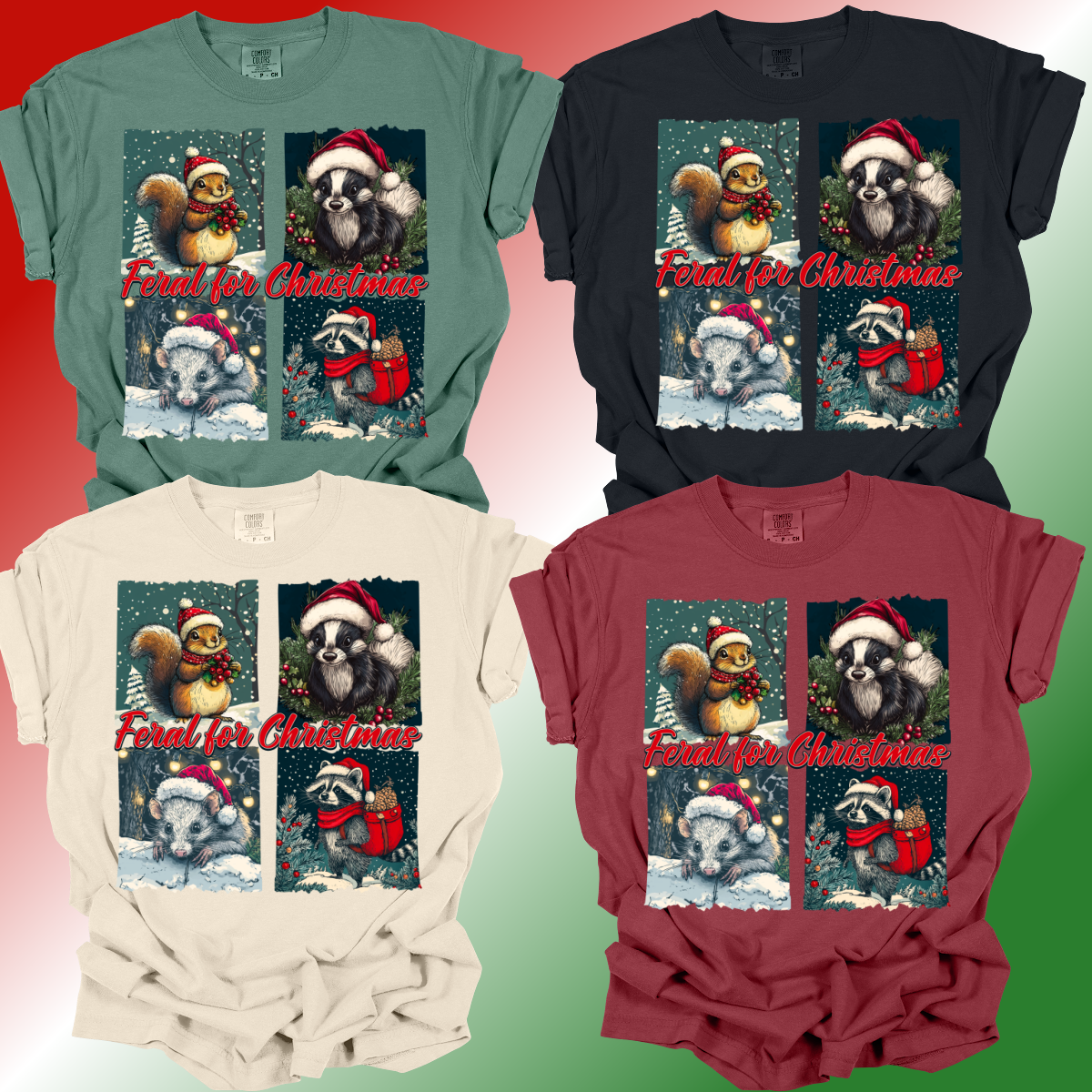 Feral For Christmas - Comfort Colors Tee (Adult)