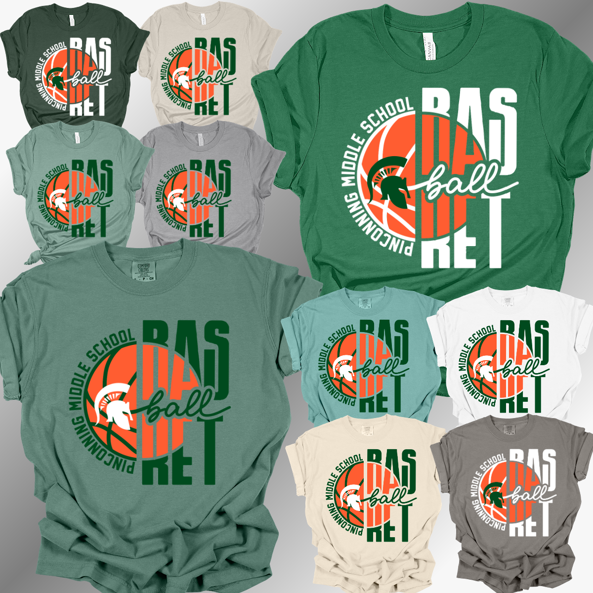 Pinconning Spartans - Middle School Basketball Tee (Adult)